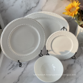 Service de vaisselle opale 18 pièces pour 6 assiettes